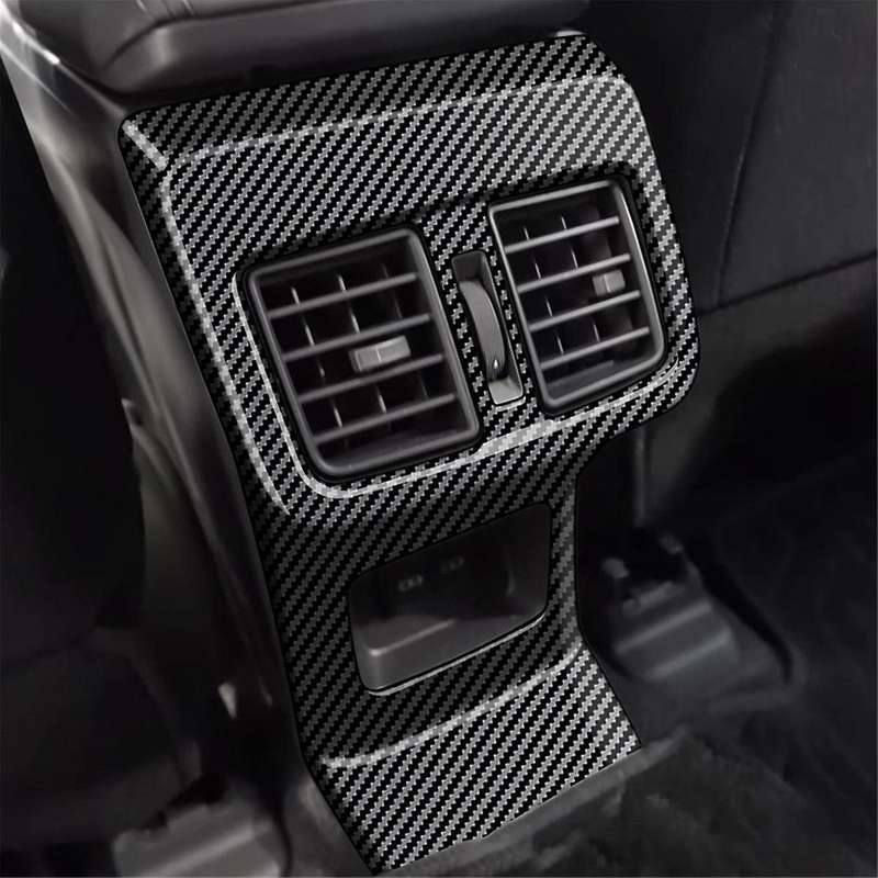 for Yaris 2023 Southeast Asia Version Car Rear A/c Air Outlet Vent Cover Frame Sticker Carbon Fiber