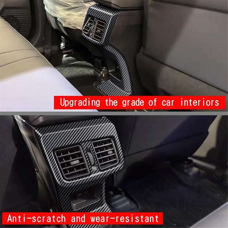 for Yaris 2023 Southeast Asia Version Car Rear A/c Air Outlet Vent Cover Frame Sticker Carbon Fiber