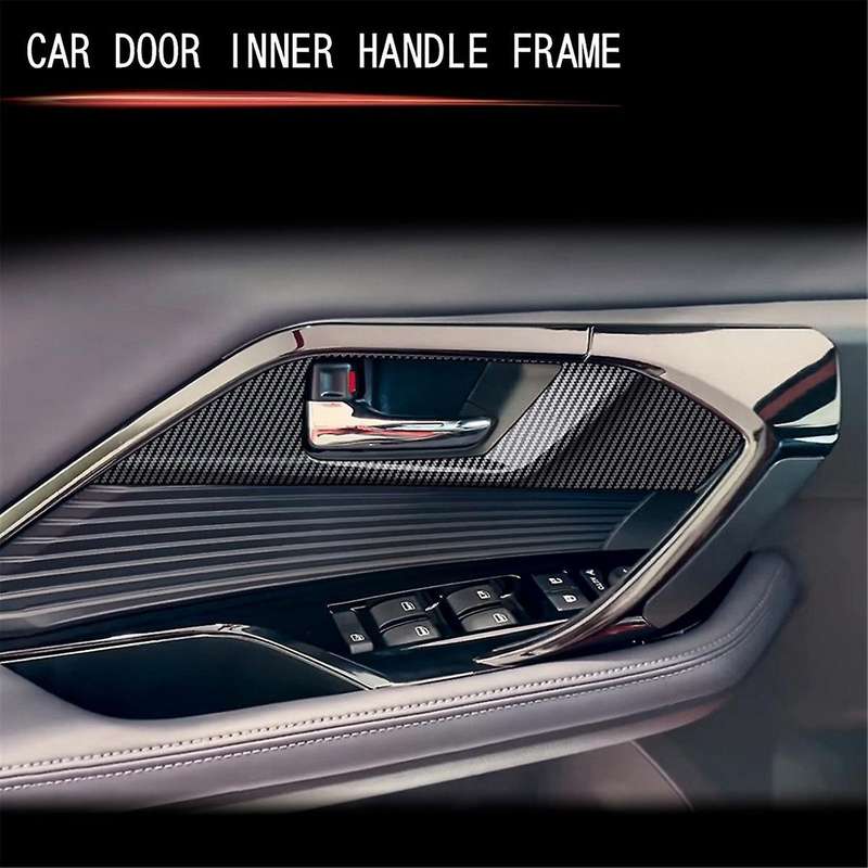for Yaris 2023 Southeast Asia Version Lhd Car Inner Door Handle Bowl Panel Cover Trim Sticker Carbo