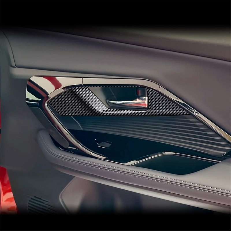 for Yaris 2023 Southeast Asia Version Lhd Car Inner Door Handle Bowl Panel Cover Trim Sticker Carbo