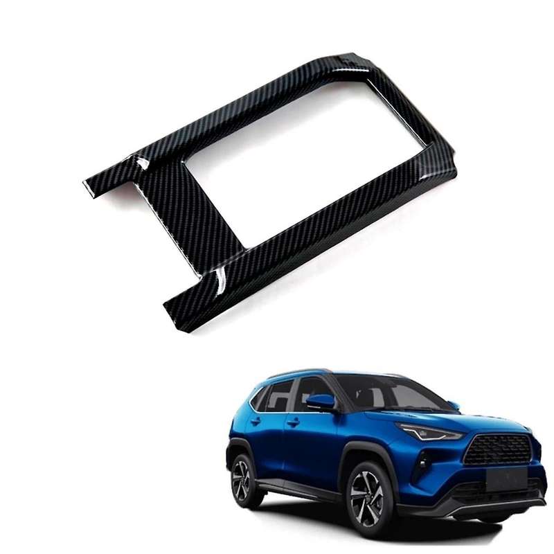 for Yaris 2024 RHD Carbon Fiber Center Console Water Cup Holder Cover Trim Interior Accessories
