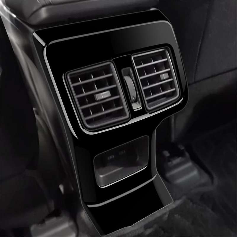 for Yaris 2023 Southeast Asia Version Car Rear A/c Air Outlet Vent Cover Frame Sticker Gloss Black
