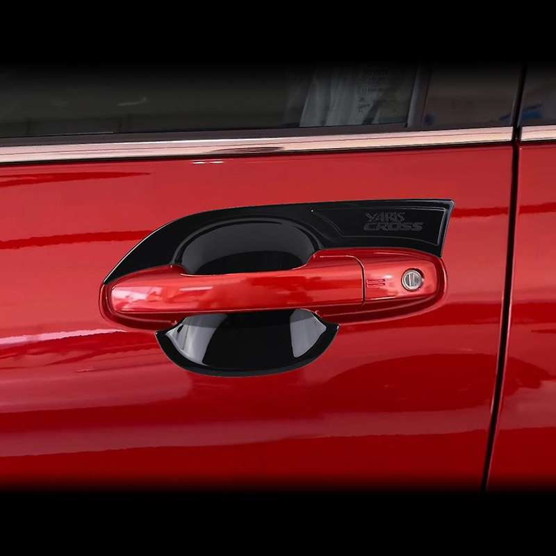 for Yaris 2023 Southeast Asia Version Gloss Black Car Exterior Door Handle Bowl Cover Trim Sticker