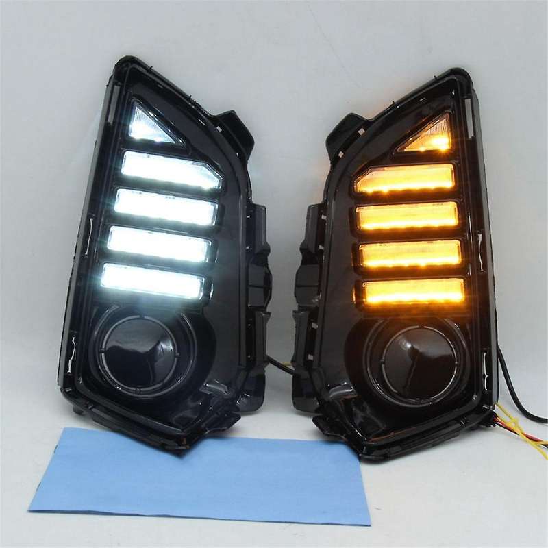 for Yaris Ativ 2023 Car LED Daytime Running Light DRL Front Fog Light Head Fog Light