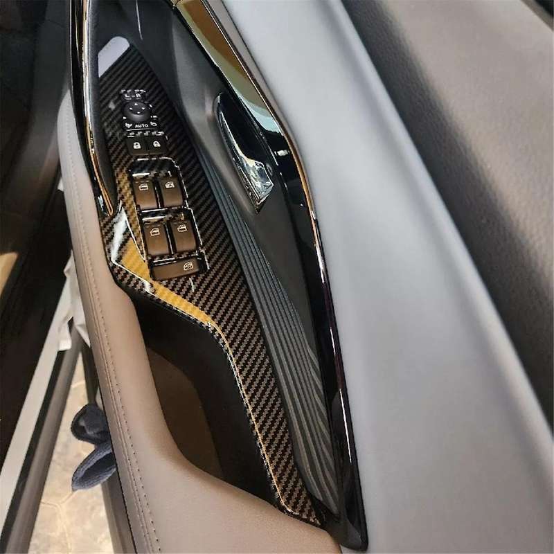for Yaris 2024 RHD Carbon Fiber Window Lift Switch Cover Trim Interior Accessories