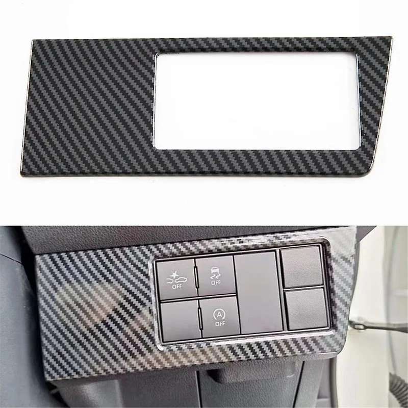 for Yaris Ativ/Vios 2023 2024 RHD Car Headlight Control Switch Cover Trim Accessories ABS Carbon Fib