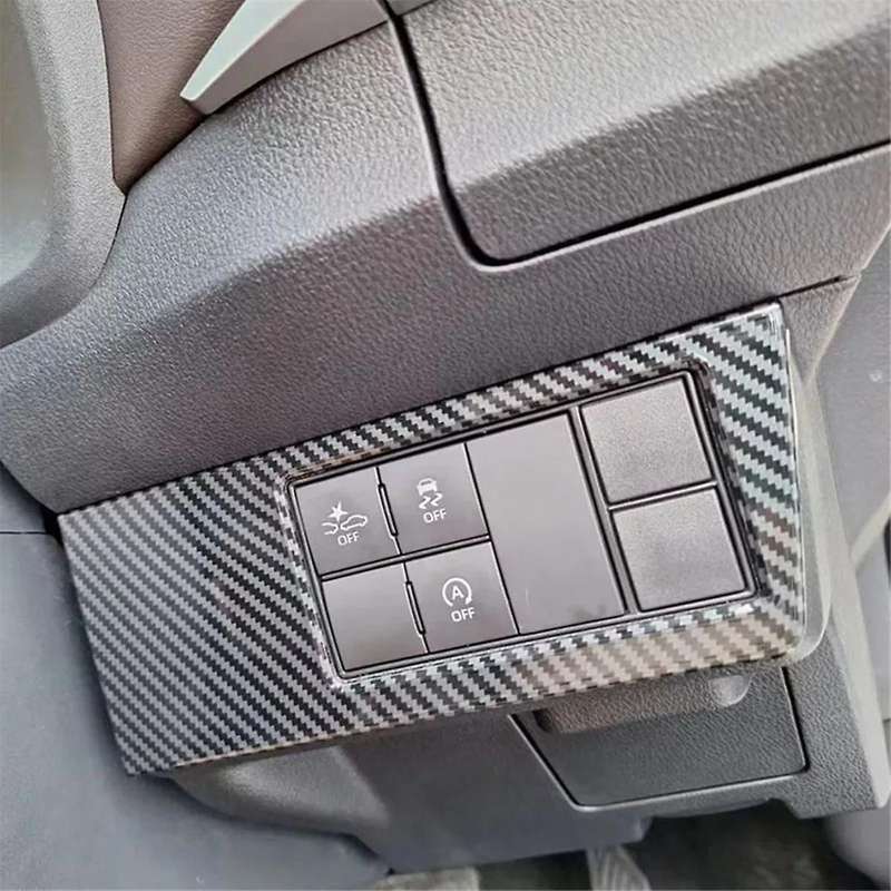 for Yaris Ativ/Vios 2023 2024 RHD Car Headlight Control Switch Cover Trim Accessories ABS Carbon Fib