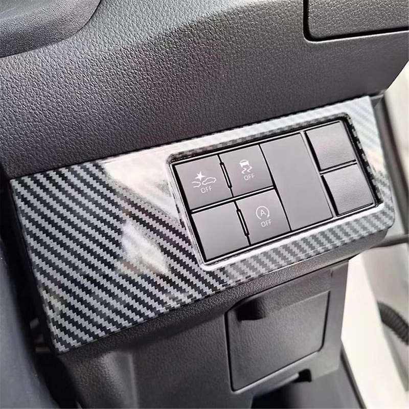 for Yaris Ativ/Vios 2023 2024 RHD Car Headlight Control Switch Cover Trim Accessories ABS Carbon Fib