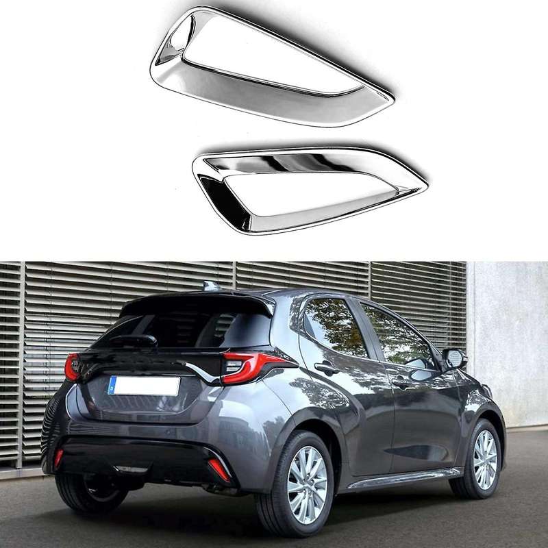 for Yaris Xp 210 2020 2021 2 2023 Rear Fog Light Reflector Lamp Cover Trim Foglight Bezel Decoration