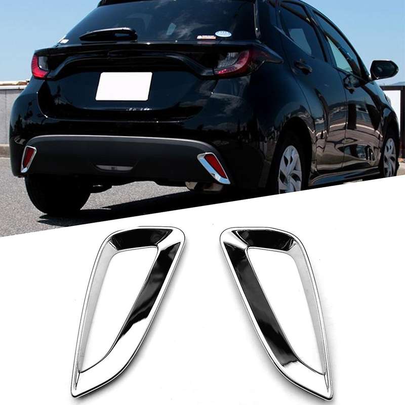for Yaris Xp 210 2020 2021 2 2023 Rear Fog Light Reflector Lamp Cover Trim Foglight Bezel Decoration