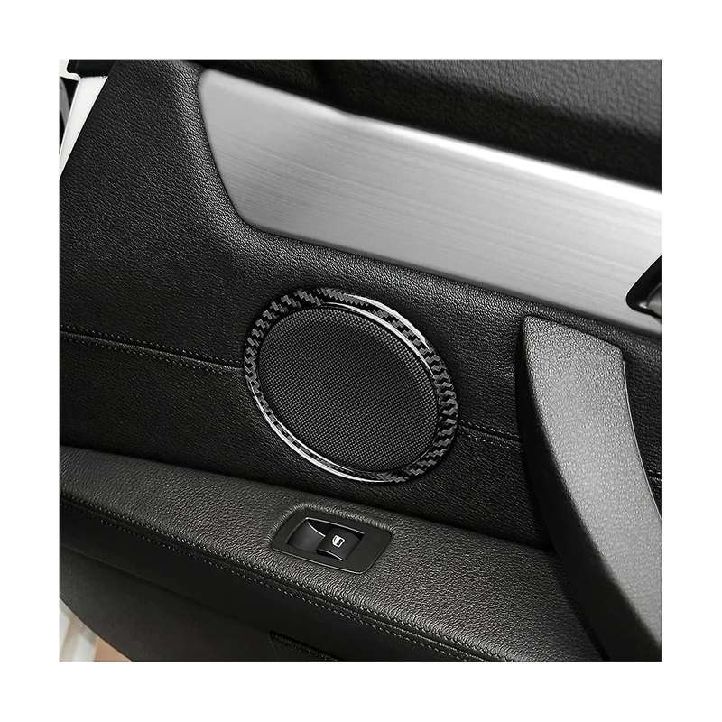 for Z4 E89 2009-2016 Carbon Fiber Car Door Speaker Trim Loudspeaker Decoration Sticker Accessories
