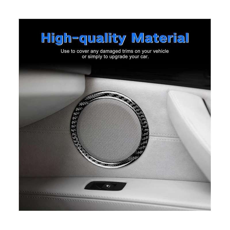 for Z4 E89 2009-2016 Carbon Fiber Car Door Speaker Trim Loudspeaker Decoration Sticker Accessories