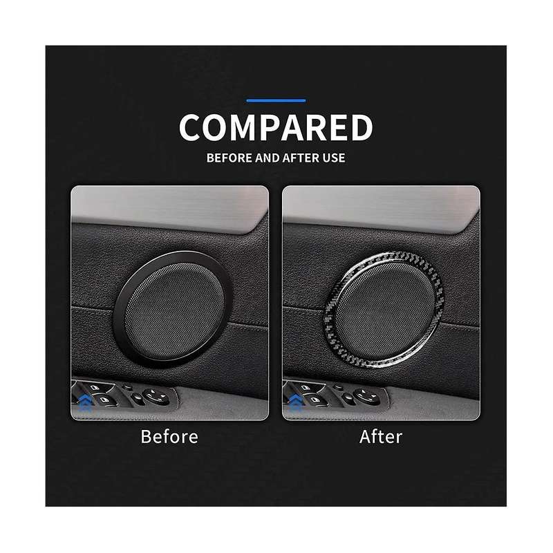 for Z4 E89 2009-2016 Carbon Fiber Car Door Speaker Trim Loudspeaker Decoration Sticker Accessories
