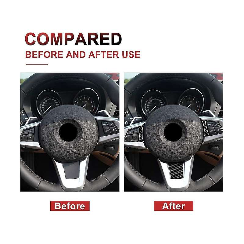 for Z4 E89 2009-2016 Carbon Fiber Car Steering Wheel Button Cover Trim Decoration Sticker Accessori