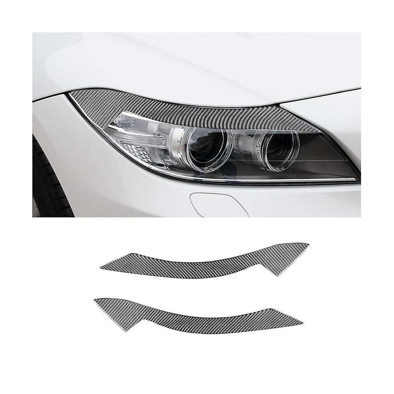 for Z4 E89 2009-2016 Carbon Fiber Headlight Eyebrow Cover Trim Decoration Sticker Accessories