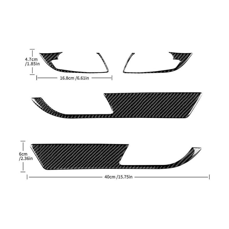for Z4 E89 2009-2016 Carbon Fiber Car Inner Door Handle Frame Panel Cover Trim Decoration Sticker A
