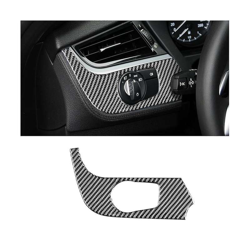 for Z4 E89 2009-2016 Carbon Fiber Headlight Switch Frame Panel Cover Trim Decoration Sticker Access