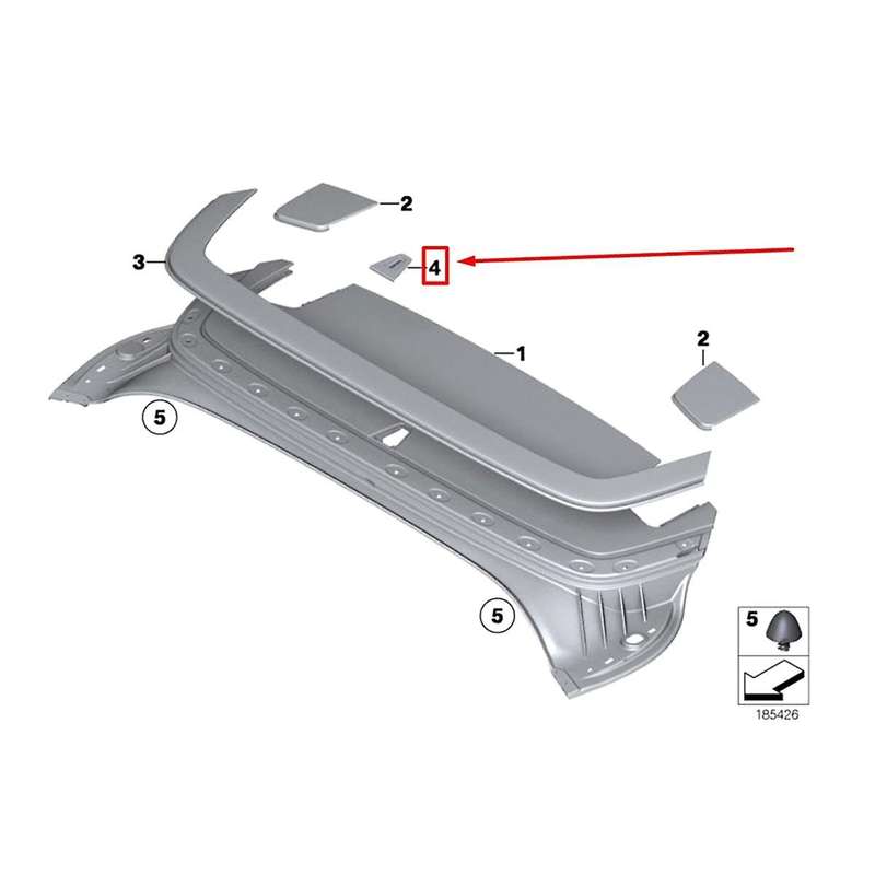 for Z4 E89 Convertible Top Stowage Compartment Trim Panel Bracket 54377247854