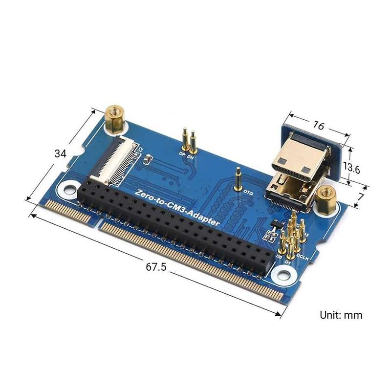 for Zero 2 W to Compute Module 3 Adapter for RPi Zero 2W to CM3 Adapter CM3+ Adapter Expansion Board