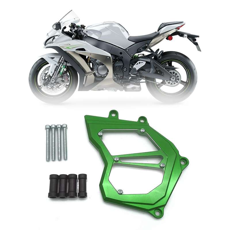 for ZX10R 2011-2017 Front Sprocket Chain Guard Cover Left Side Engine Cover Green