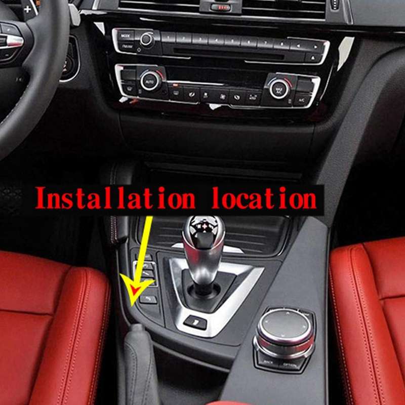 ForBMW F80 F82 F83 M3 2014-2018 Carbon Fiber Gear Shift Panel Handbrake Knob Cover L-Shaped Belt Tri