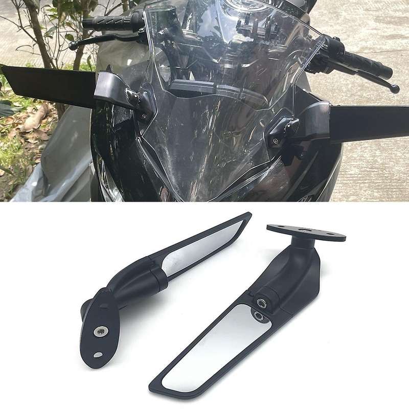for Zx6r Ninja 650 400 250 Yzf-r1 R6 Motorcycle Mirror Modified Wind Wing Adjustable Rotating Rearv