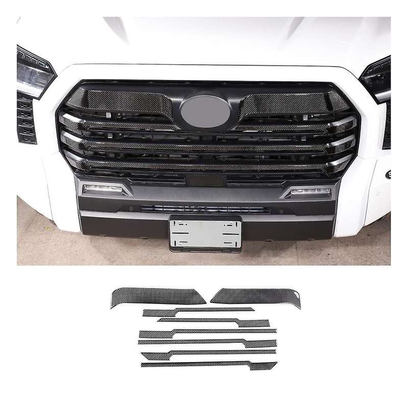 For2022-2023 Front Middle Net Decoration Sticker Real Carbon Soft