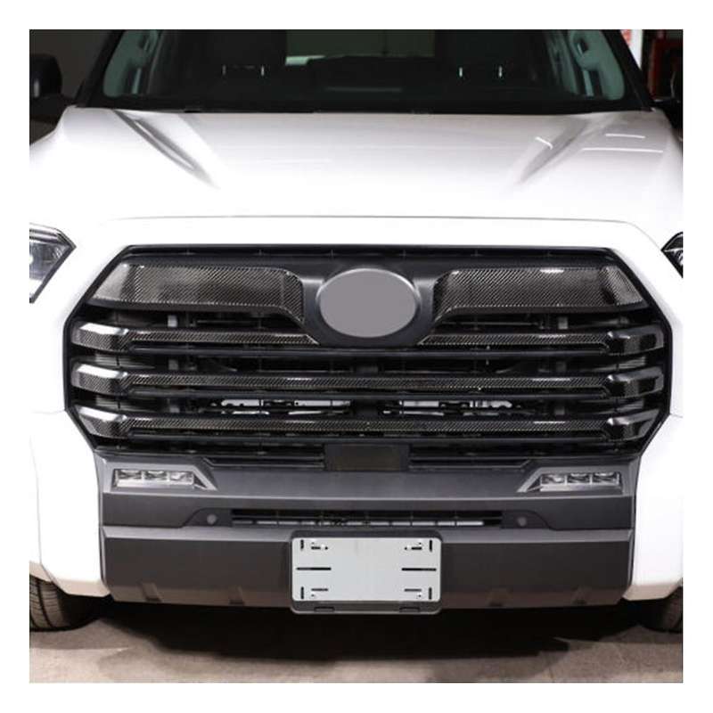 For2022-2023 Front Middle Net Decoration Sticker Real Carbon Soft