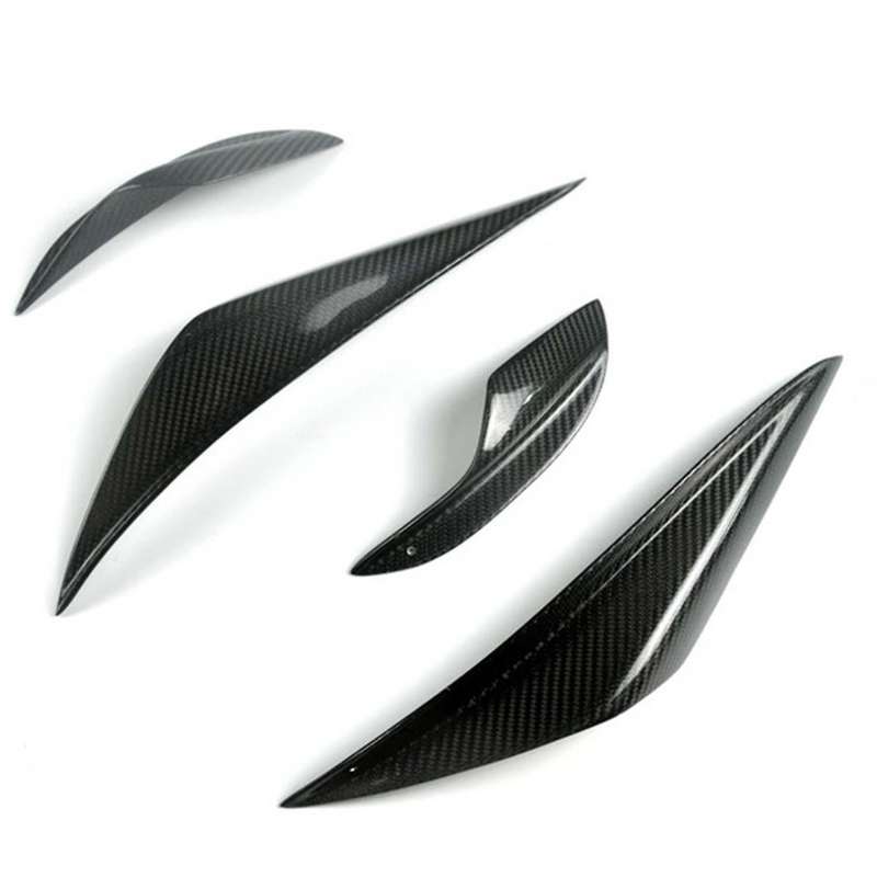 ForBMW E90 E92 E93 M3 2005-2012 Carbon Fiber Front Bumper Splitters Spoiler Canard Fins Trim 4Pcs/Se