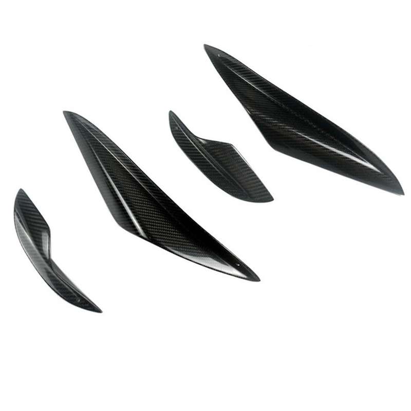 ForBMW E90 E92 E93 M3 2005-2012 Carbon Fiber Front Bumper Splitters Spoiler Canard Fins Trim 4Pcs/Se