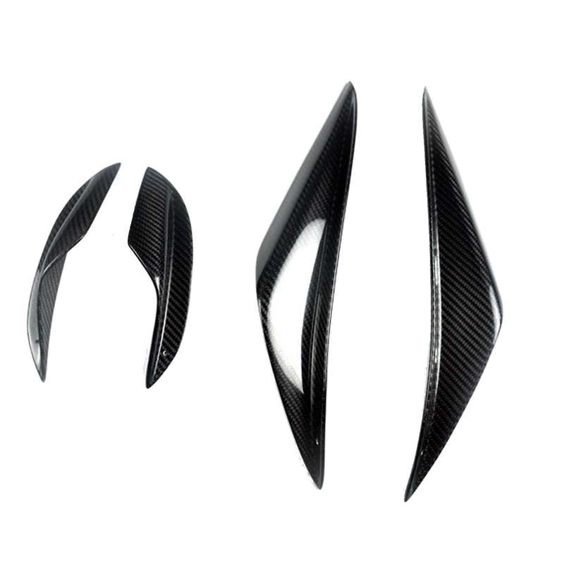 ForBMW E90 E92 E93 M3 2005-2012 Carbon Fiber Front Bumper Splitters Spoiler Canard Fins Trim 4Pcs/Se