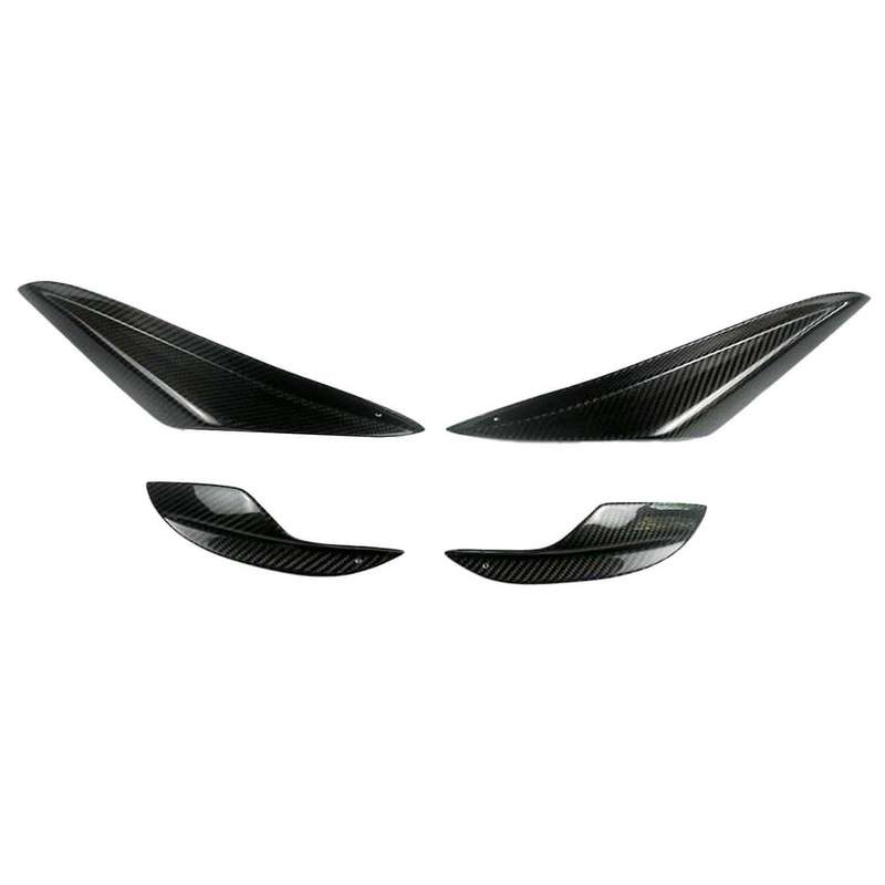 ForBMW E90 E92 E93 M3 2005-2012 Carbon Fiber Front Bumper Splitters Spoiler Canard Fins Trim 4Pcs/Se