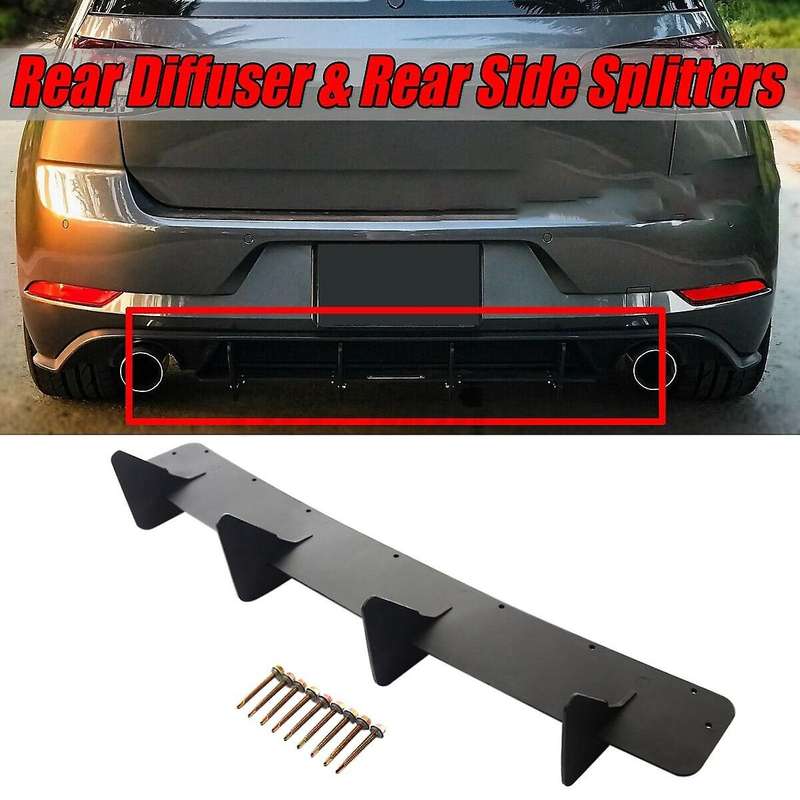 for GOLF VII 7 MK7 Rear Bumper Lip Diffuser Side Splitter Valance Spoiler