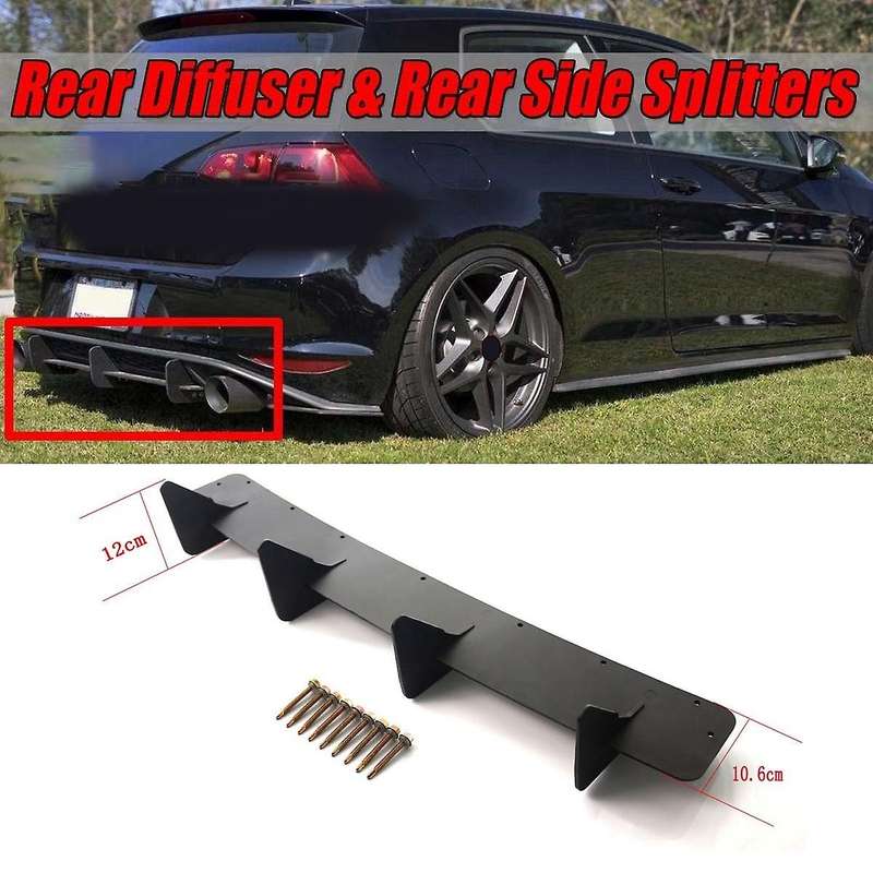 for GOLF VII 7 MK7 Rear Bumper Lip Diffuser Side Splitter Valance Spoiler