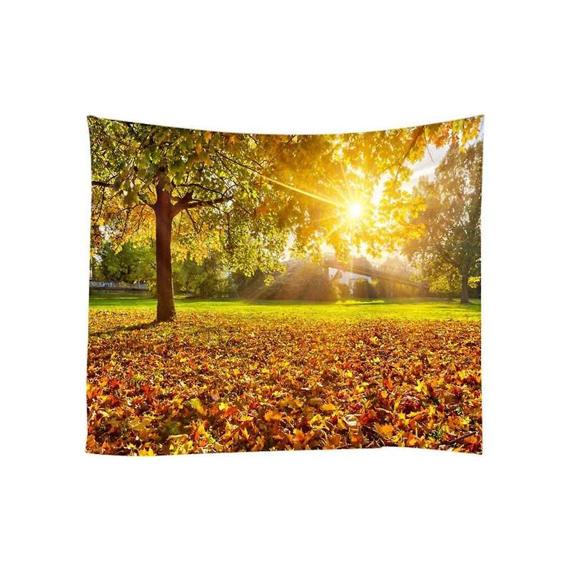 Forest Tapestry Sun Rays Through Trees Countryside Scenic Wall Hanging for Bedroom Living Room Dorm