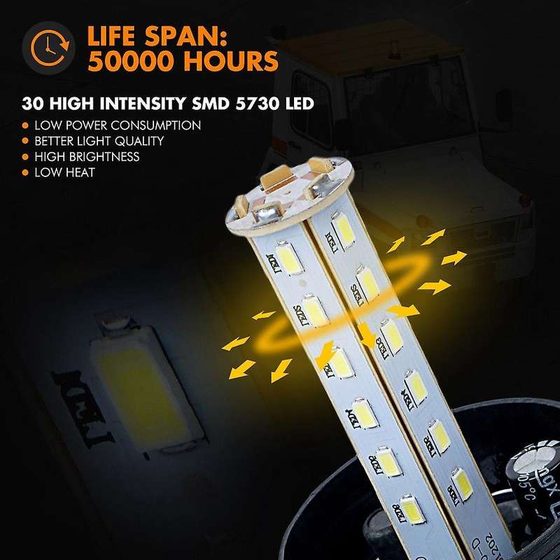 Forklift 30 Led Beacon Light Strobe Lamp Hazard Emergency Flashing Warning