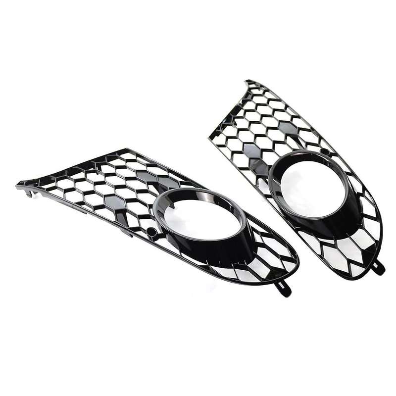 for MK6 Golf/ Wagon 2009-2013 Balck Honeycomb Hex Mesh Front Bumper Fog Light Grill Grille Cover