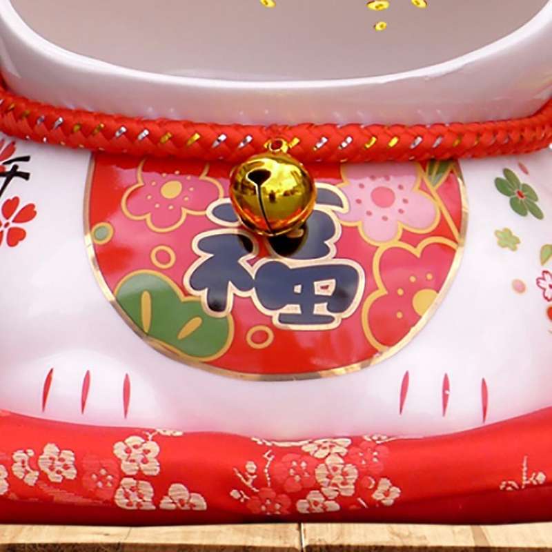 Fortune Cat Storage Snack Jar Piggy Bank for Attract Wealth and Good Luck Happy Cat with Waving Arm