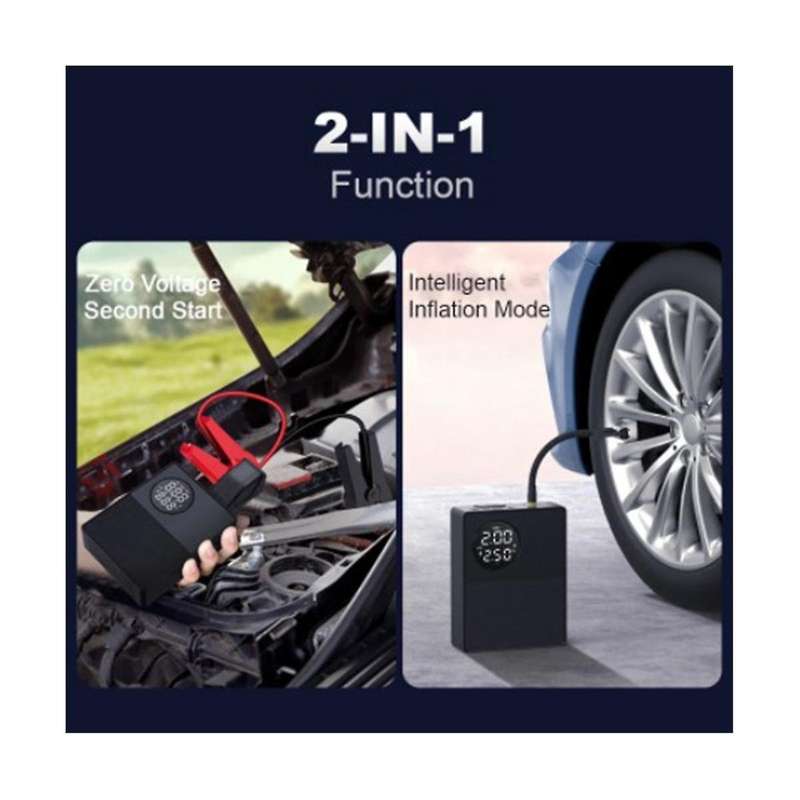 Four Strings 2 In 1 Portable Inflatable Pump Car Emergency Power Inflatable Pump One Machine Auto S