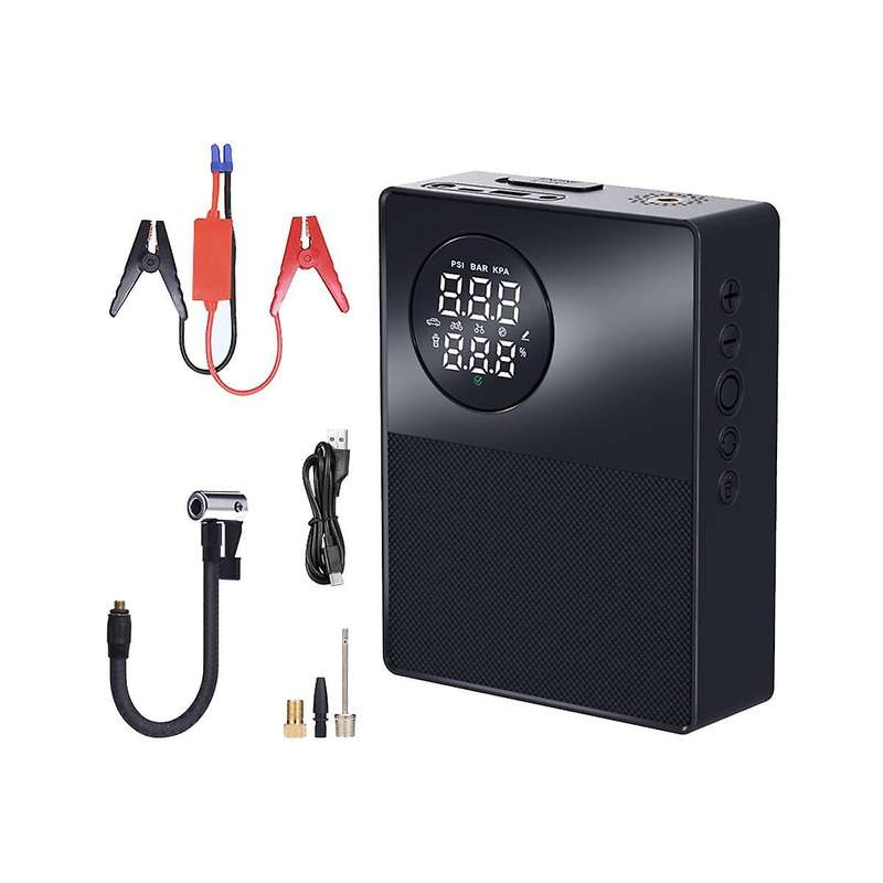 Four Strings 2 In 1 Portable Inflatable Pump Car Emergency Power Inflatable Pump One Machine Auto S