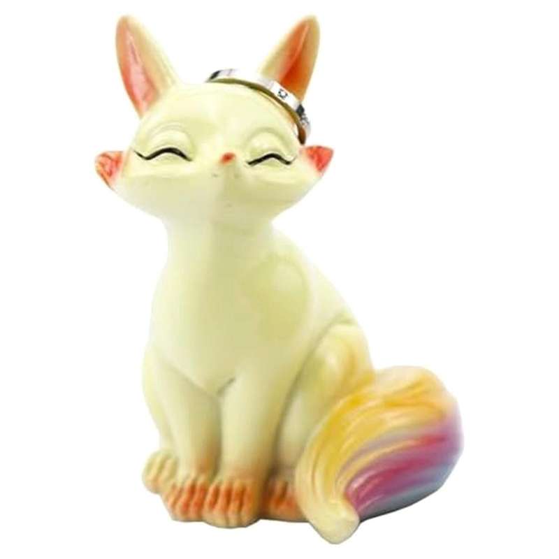 Fox Ring Holder, Fox Gifts for Girls, Arctics Fox Decor, Cute Room Decor Aesthetic Office Desk Acces
