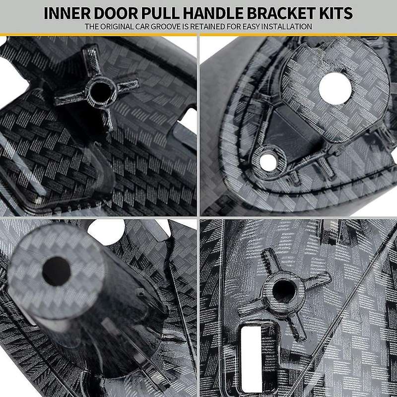 Four Doors Carbon Fiber Car Interior Inner Door Pull Handle Cover Kit for 3 4 Series F30/F31/F34 F32