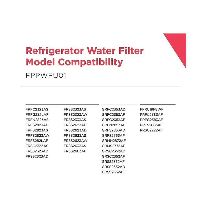 Fppwfu01 Refrigerator Filter Elements, Suitable for Pwf-1 Refrigerator Filter Elements, Water Filter