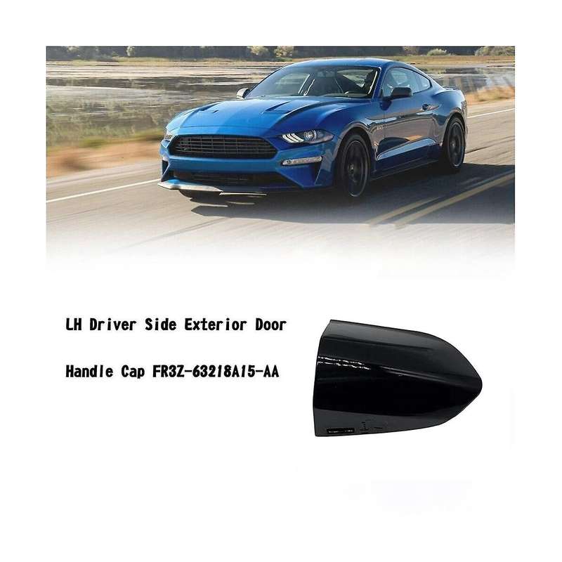 FR3Z-63218A15-AA Car Front Left Driver Side Exterior Door Handle Cover Cap for 2015-2020 Black