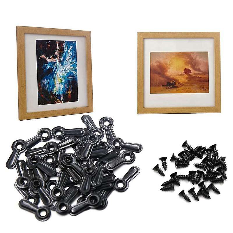 Frame Turn Button Fasteners Set, 100 Pcs Frame Backing Clips Photo Frame Hardware Clips