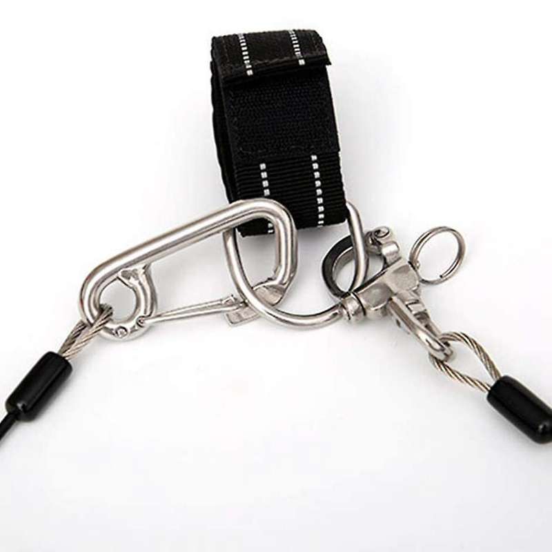 Freediving Lanyard Leash with Scuba Diver Wristband Strap Freediving Safety Rope for Freediving Scu