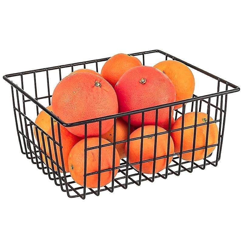 Freezer Refrigerator Wire Storage Baskets,4 Pack Metal Baskets Food Storage Organizer Bin with -in