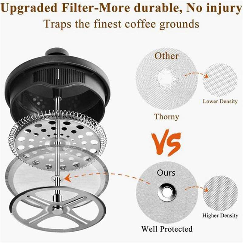 French Press Coffee Maker 20Oz Filter Brewed Tea Tea Brewer American Coffee Maker