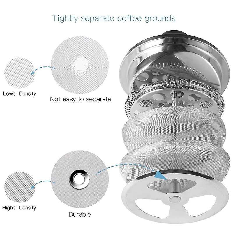 French Presses,French Press Coffee Maker Upgrade Rust-Free Stainless Steel Triple Filters Insulated