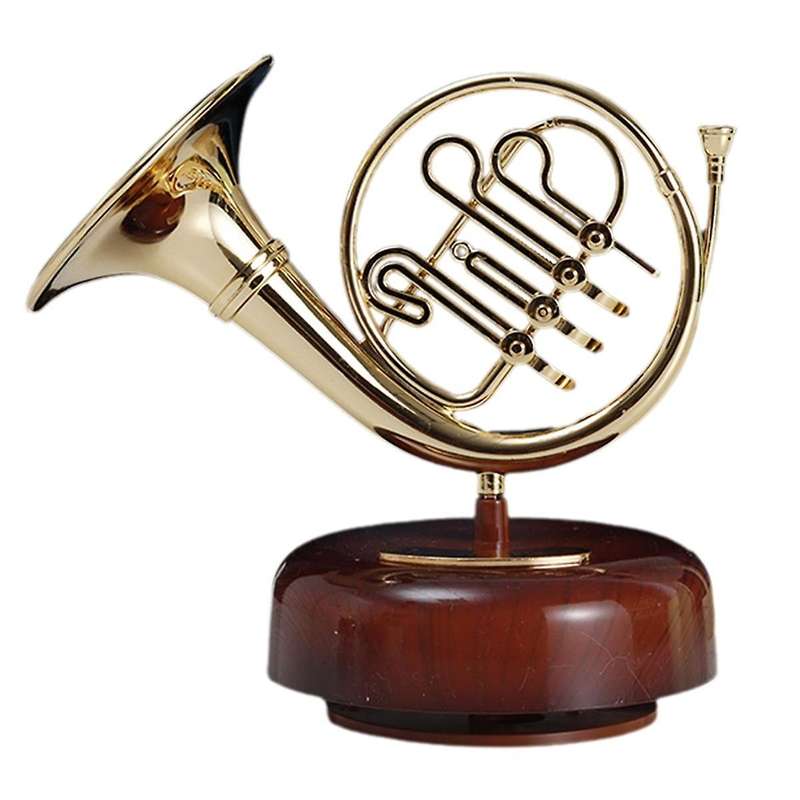 French Horn Classical Instruments Pipa Music Box Home Wine Cabinet Decorations Violin Guitar Octave